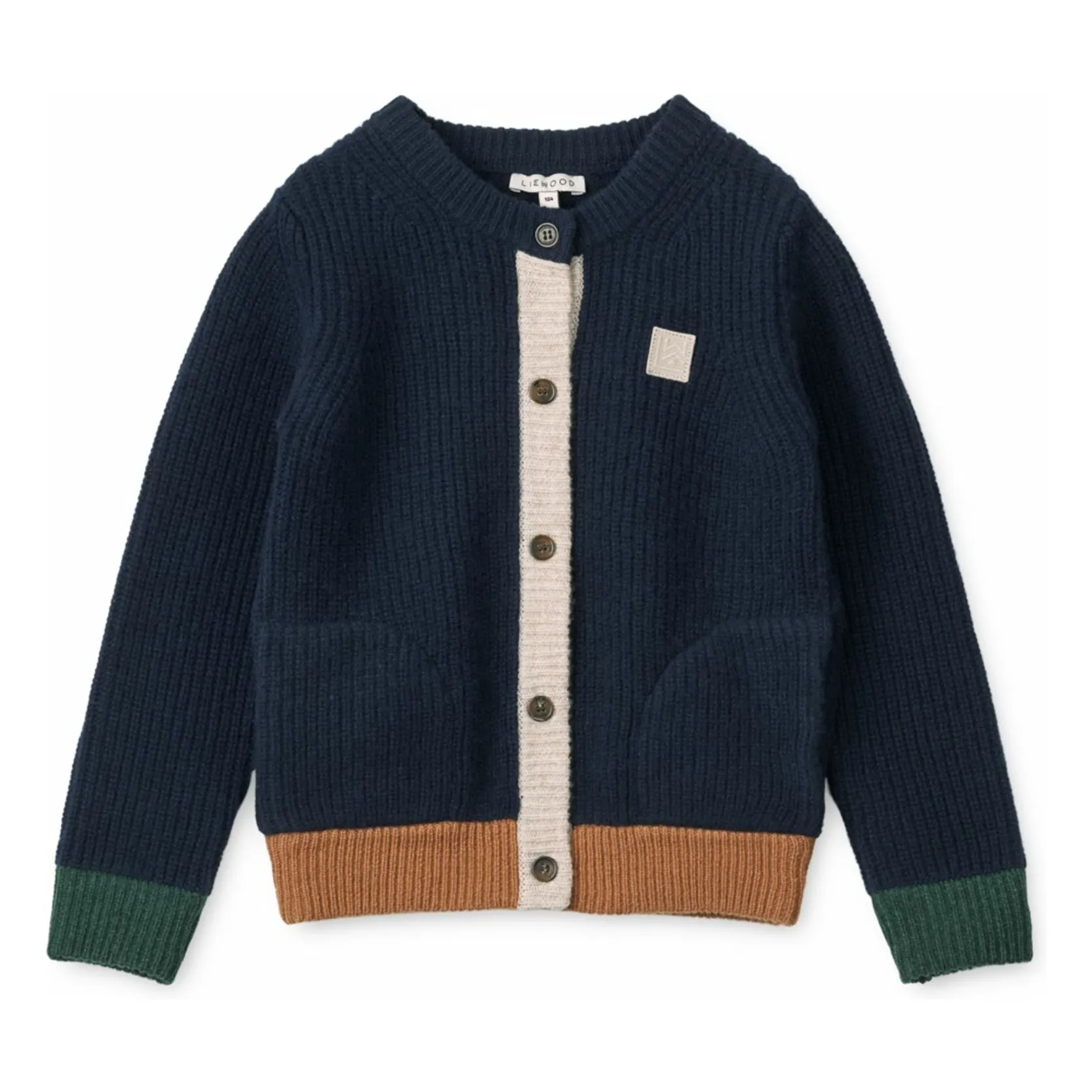 Liewood Navy Blue Tiago Wool Cardigan