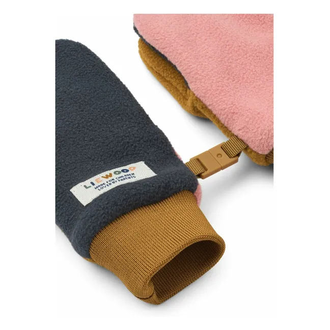 Solar Recycled Fiber Fleece Mittens | Pink