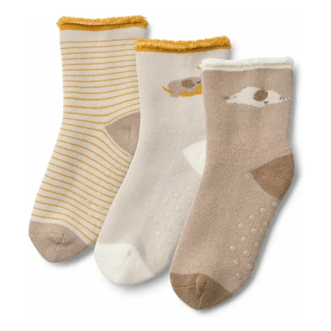 Lot de 3 Paires de Chaussettes Eloy | Beige