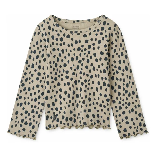 T-shirt Nieve Côtelé Coton Bio | Beige