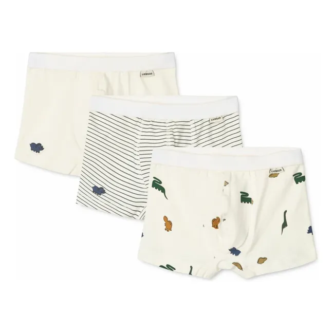 Lot 3 Boxers Marvin Coton Bio | Ecru