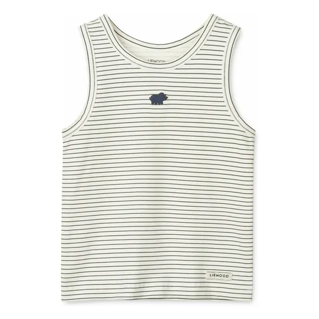 Lot 2 Débardeurs Faris Dinosaures Coton Bio | Ecru