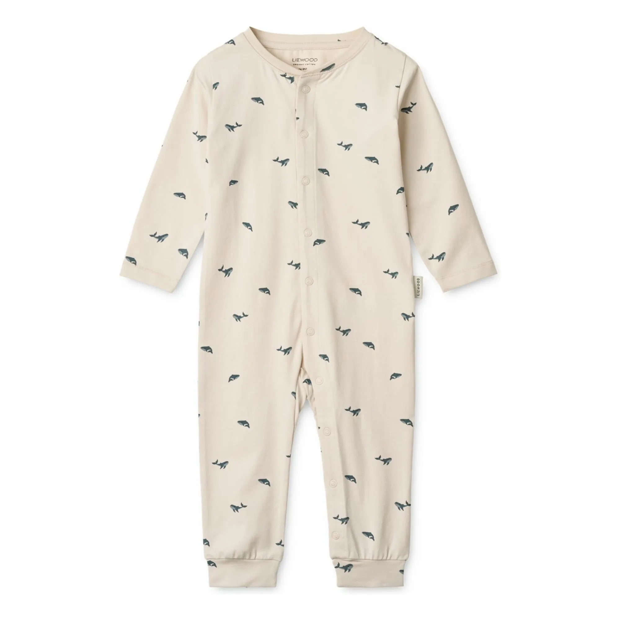 Liewood Ecru Birk Baleines Organic Cotton Pyjamas