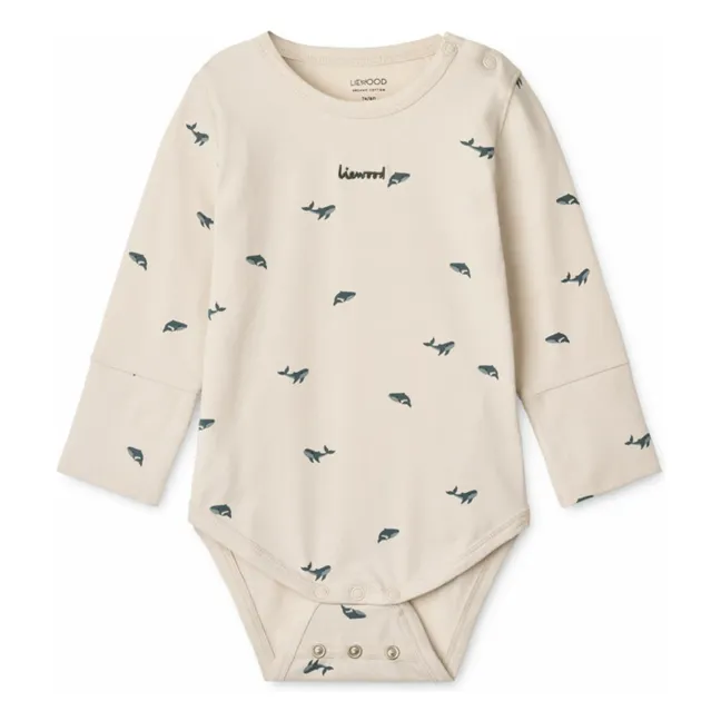 Lote de 2 cuerpos de ballena Yanni de algodón orgánico | Crudo