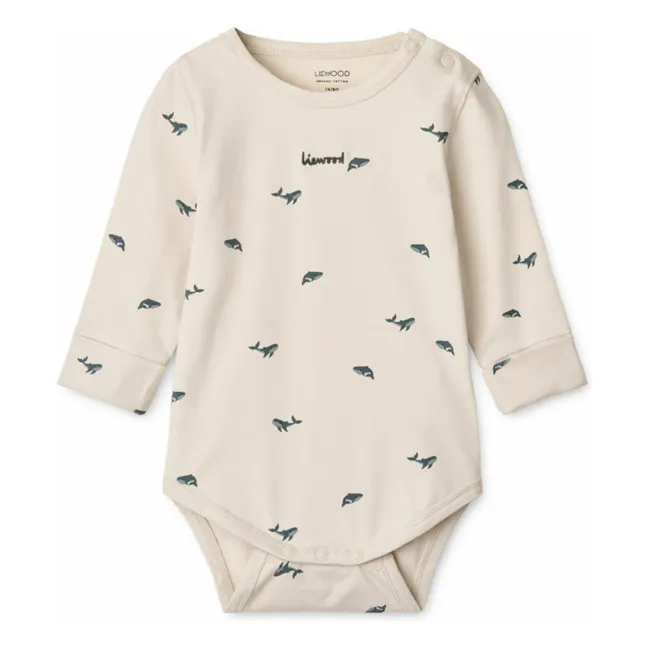 Lote de 2 cuerpos de ballena Yanni de algodón orgánico | Crudo