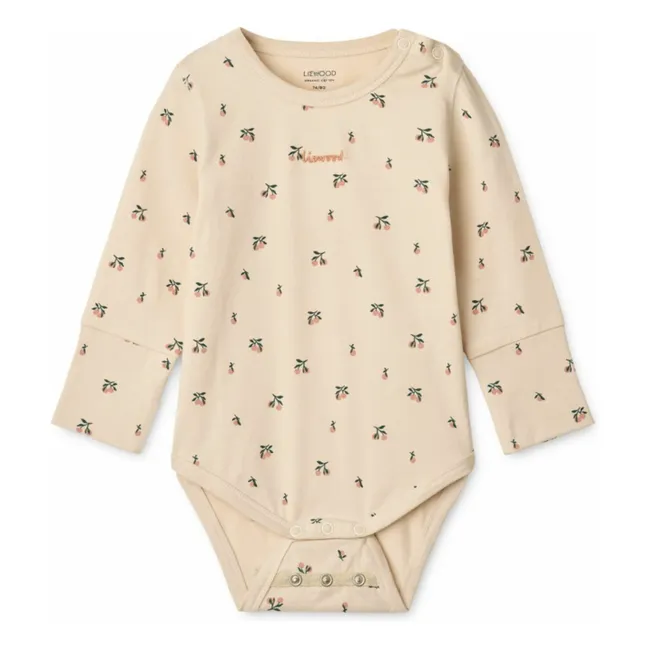 Set di 2 corpetti Yanni Peach in cotone biologico | Ecru