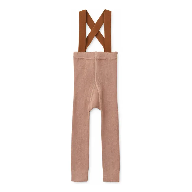 Collants Bretelles Cuno Coton Bio | Rose