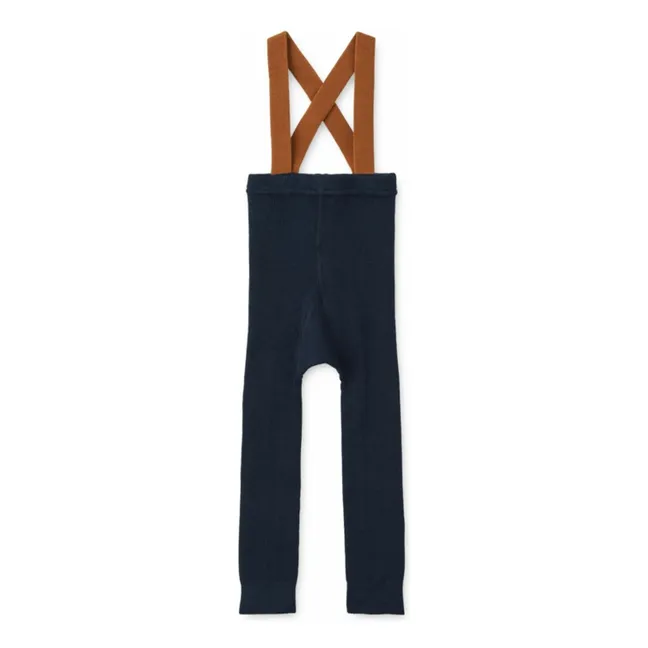 Collants Bretelles Cuno Coton Bio | Bleu marine