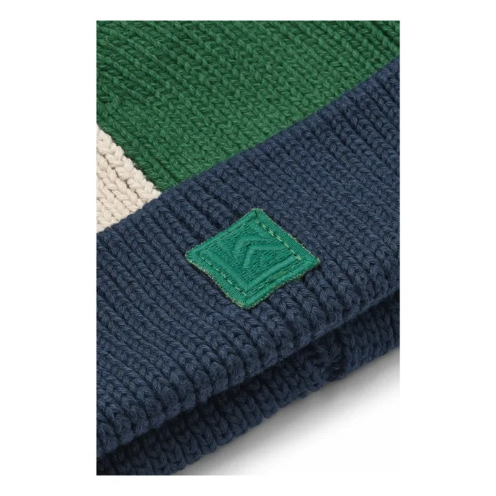 Ezra Colorblock Gorro de algodón orgánico | Azul Marino- Imagen del producto n°1