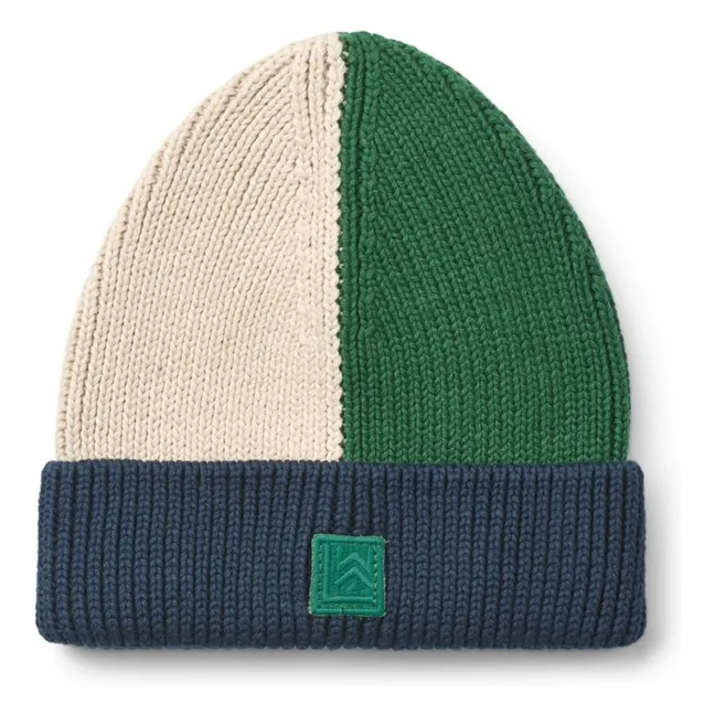 Bonnet Ezra Colorblock Coton Bio | Bleu marine