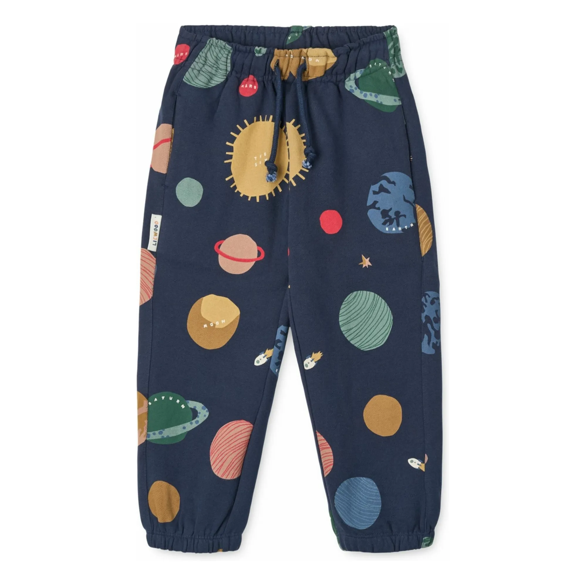 Liewood Navy Blue Arlo Planets Organic Cotton Jogger