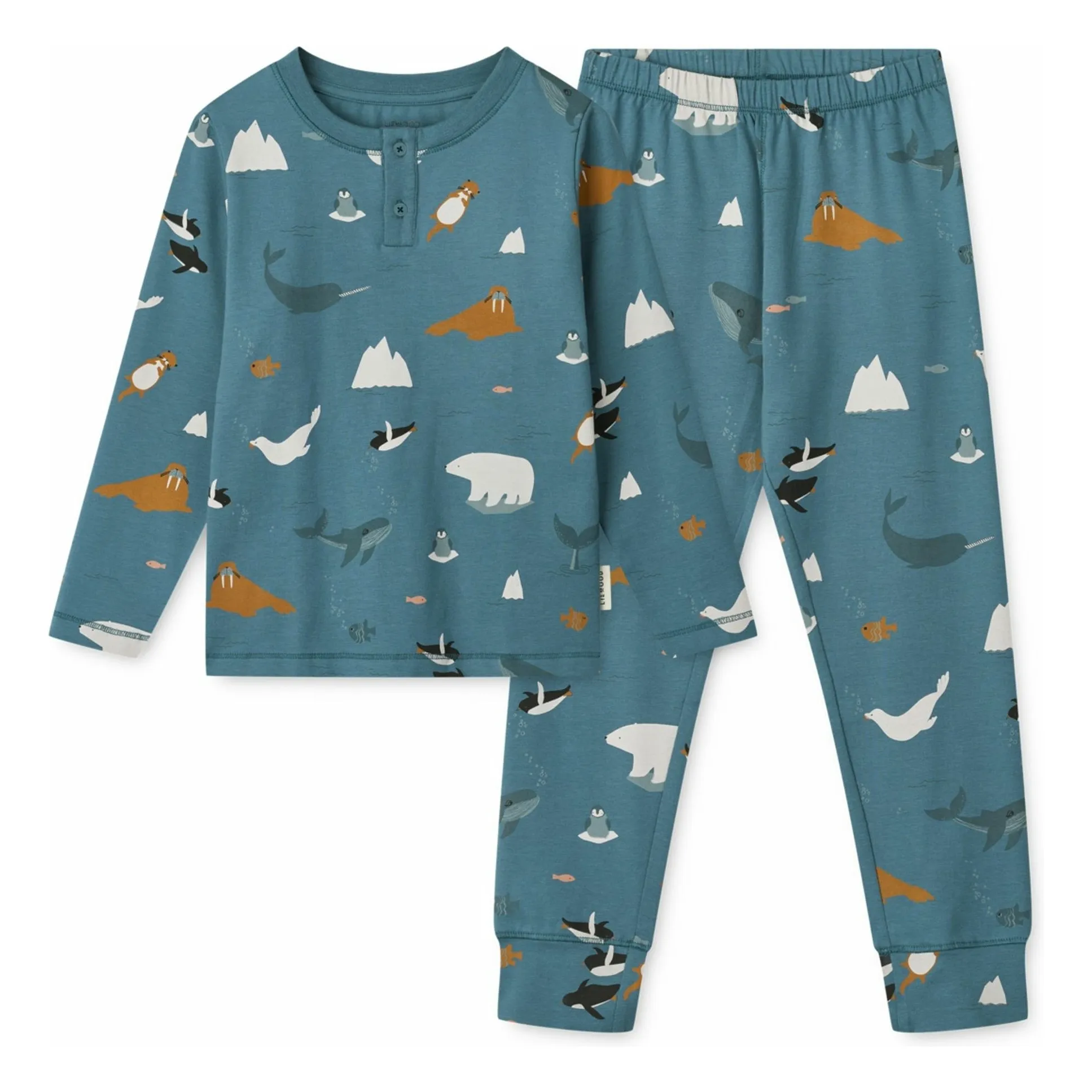Liewood Blue Wilhelm Mer Organic Cotton Pyjama Set