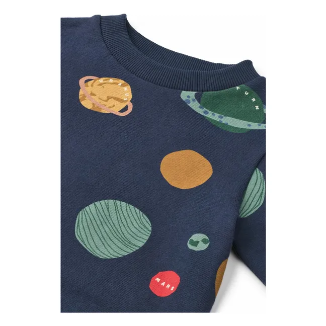 Sweatshirt Thora Planeten Bio-Baumwolle | Navy