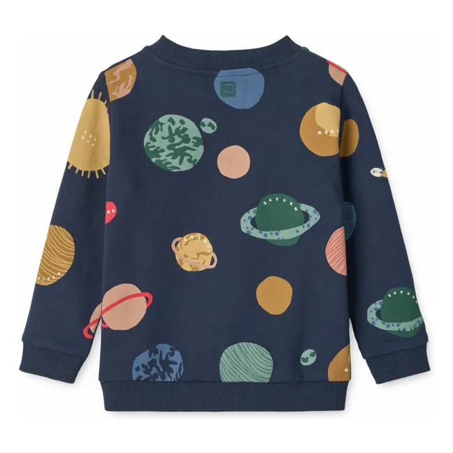 Sweatshirt Thora Planeten Bio-Baumwolle | Navy