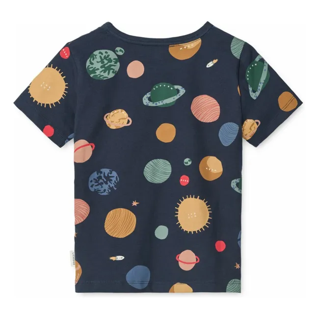 T-shirt Apia Planètes Coton Bio | Bleu marine