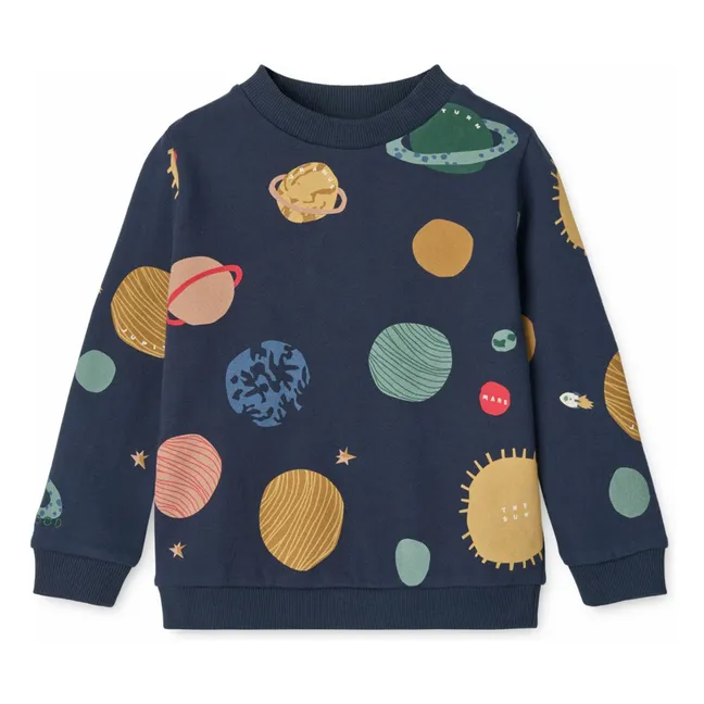 Sweatshirt Thora Planeten Bio-Baumwolle | Navy