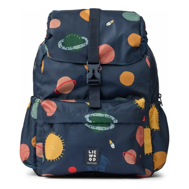 Johnny Planètes Recycled Fiber Backpack | Navy blue