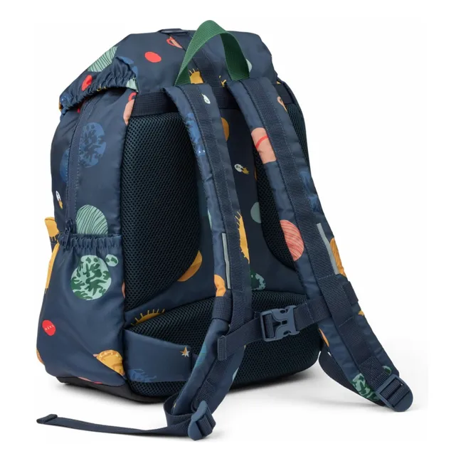 Johnny Planètes Recycled Fiber Backpack | Navy blue