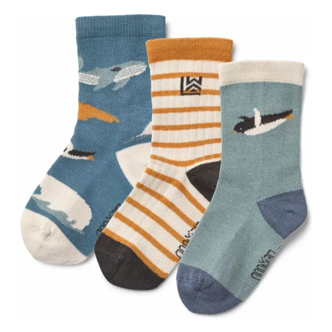 3 Paar Socken Silas Meer | Blau