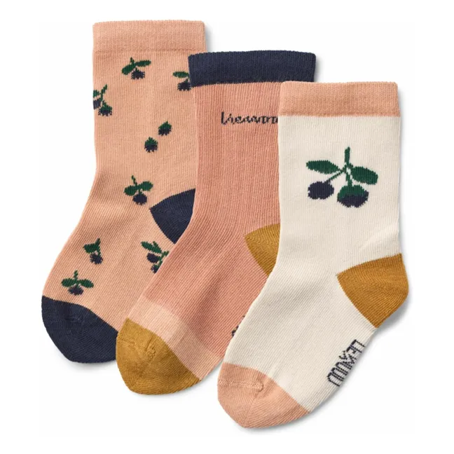 Set di 3 paia di calzini Silas Berry | Rosa
