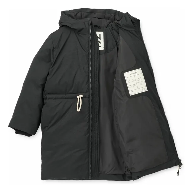 Doudoune Longue Bille Fibres Recyclées | Noir