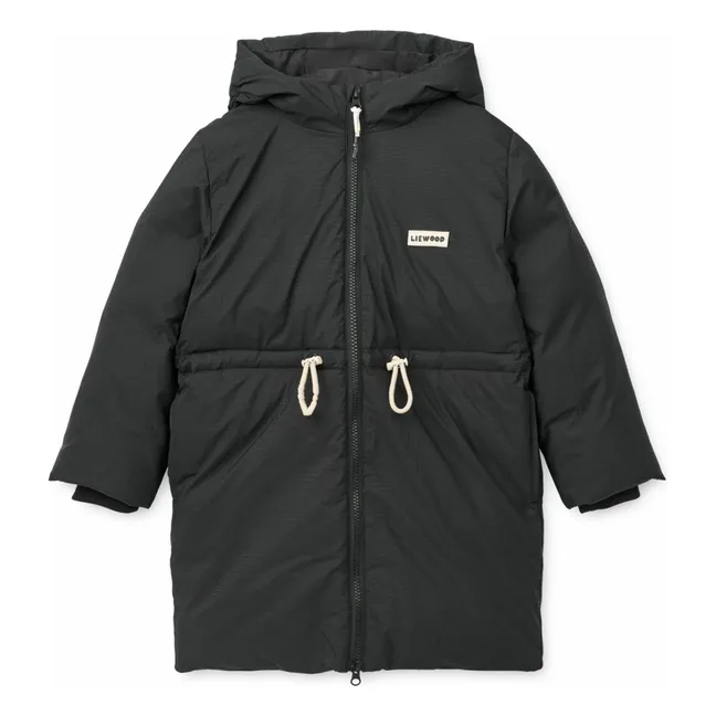 Doudoune Longue Bille Fibres Recyclées | Noir