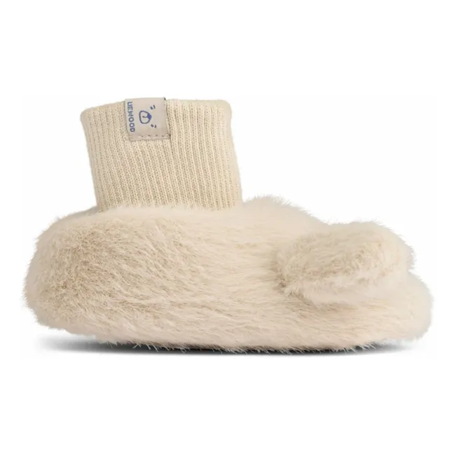 Beth Rabbit Slippers | Ecru