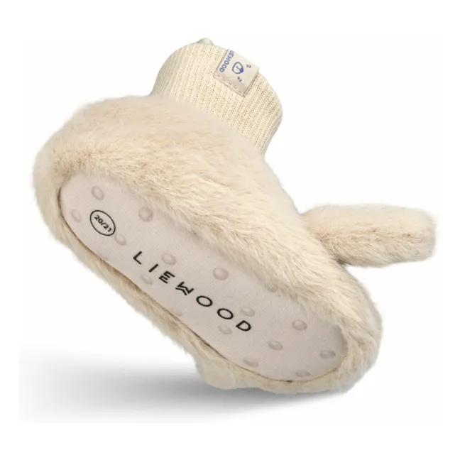 Beth Rabbit Slippers | Ecru