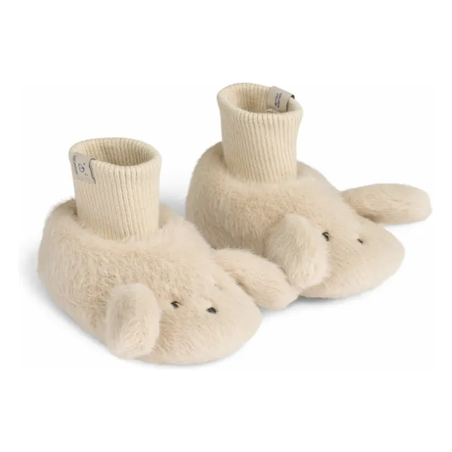 Beth Rabbit Slippers | Ecru