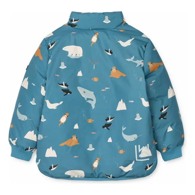 Piumino Brantley in fibra riciclata | Blu acqua