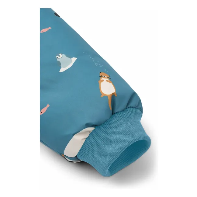 Piumino Brantley in fibra riciclata | Blu acqua