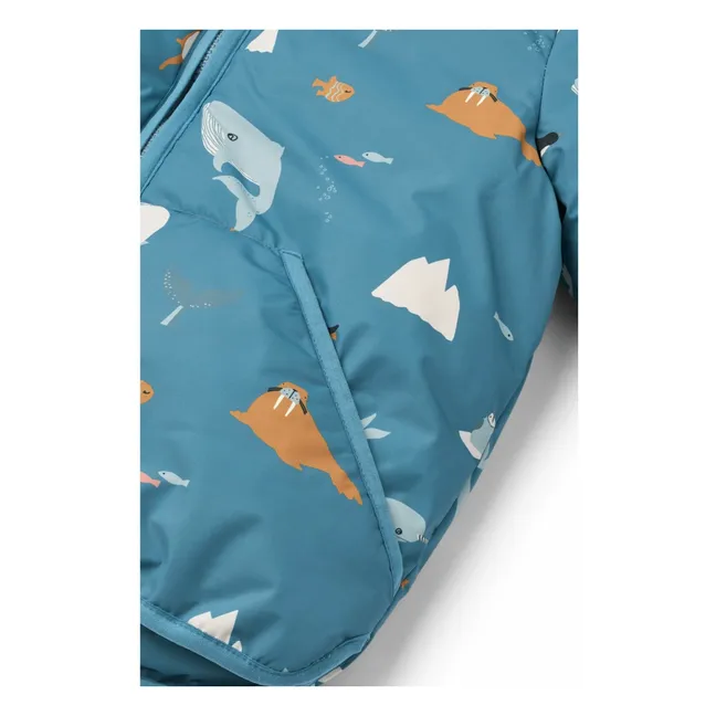 Piumino Brantley in fibra riciclata | Blu acqua