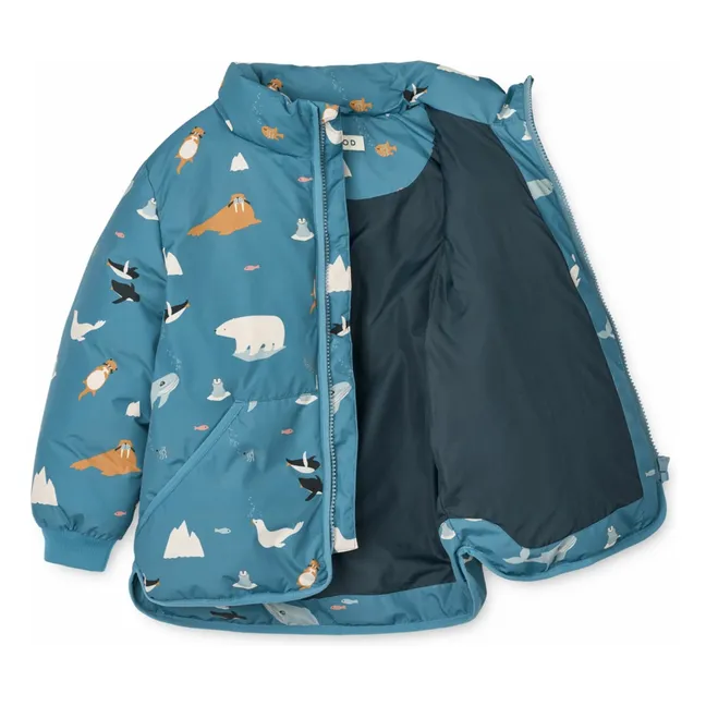 Brantley Recycled Fiber Down Jacket | Azure blue