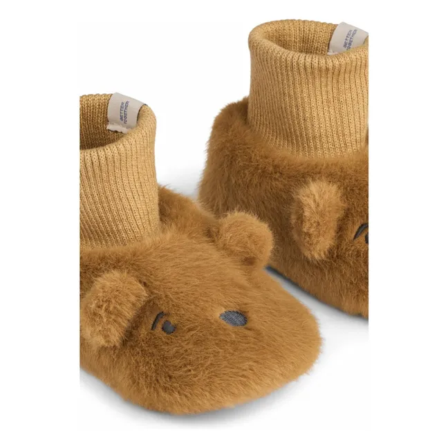 Beth Bear Slippers | Caramel