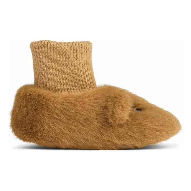 Beth Bear Slippers | Caramel