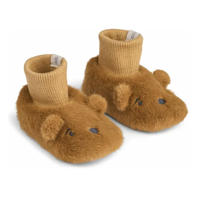 Beth Bear Slippers | Caramel