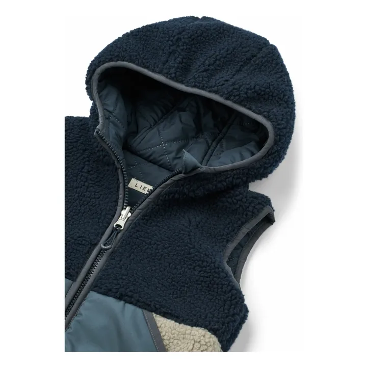 Chaqueta Diana reversible sin mangas | Azul Marino- Imagen del producto n°10