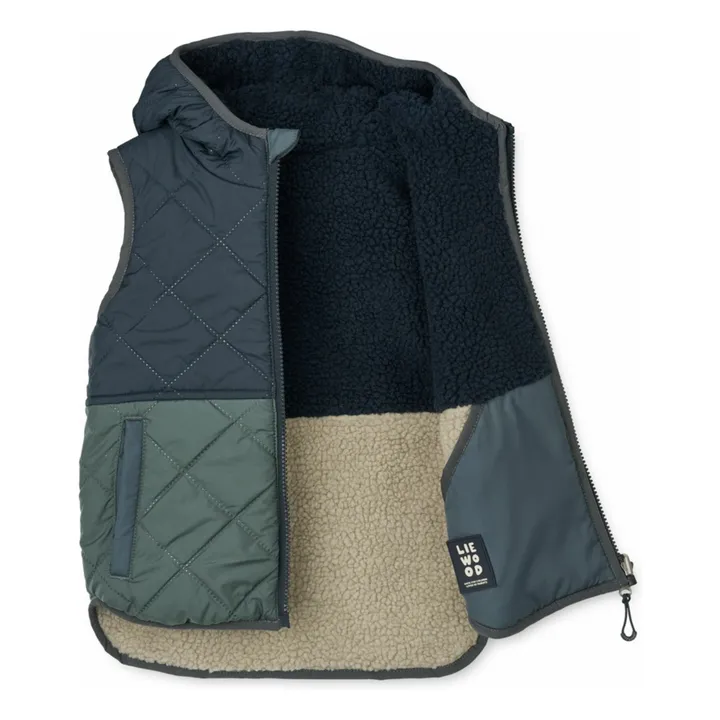 Chaqueta Diana reversible sin mangas | Azul Marino- Imagen del producto n°3