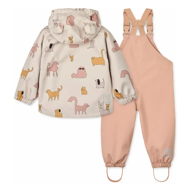 Ensemble de Pluie Manu Fibres Recyclées | Rose