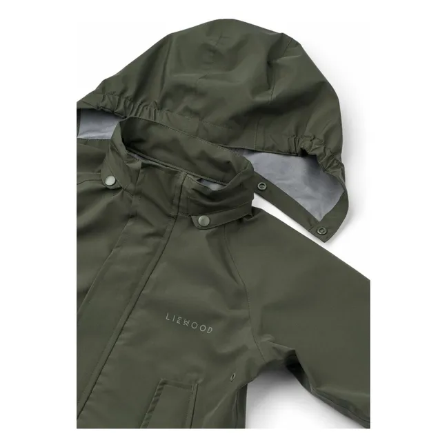 Pedia Recycled Fiber Rain Set | Dark green