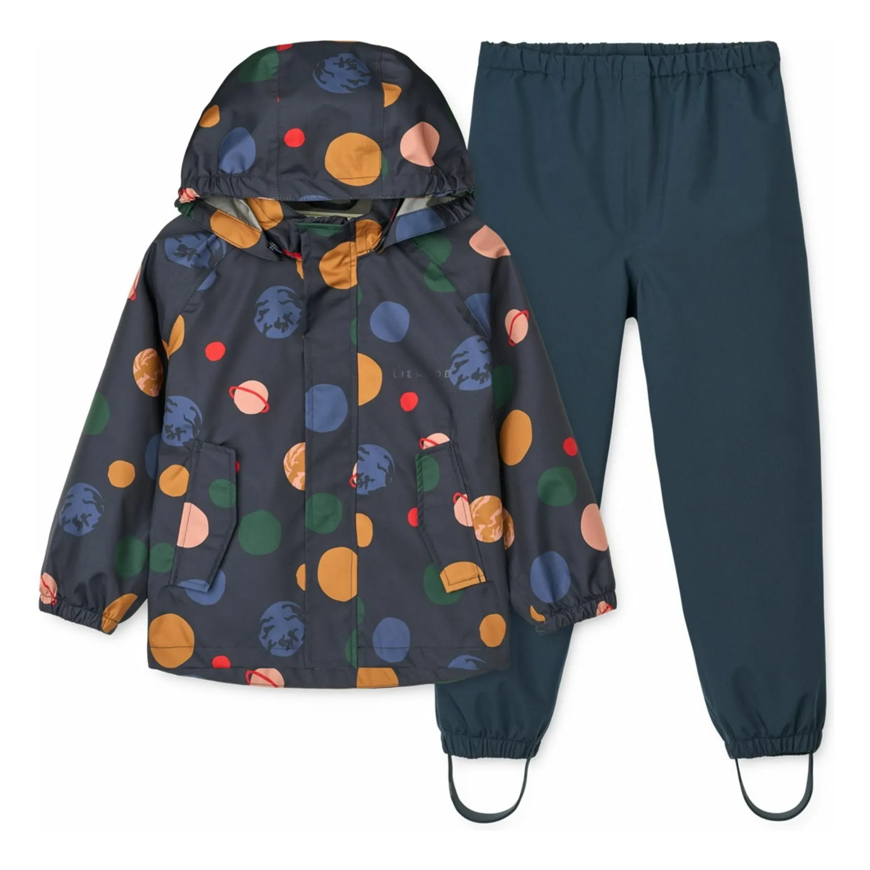 Liewood Navy Blue Pedia Recycled Fiber Rain Set