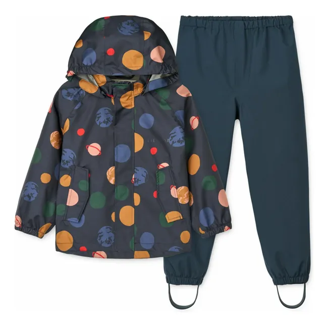 Pedia Recycled Fiber Rain Set | Navy blue