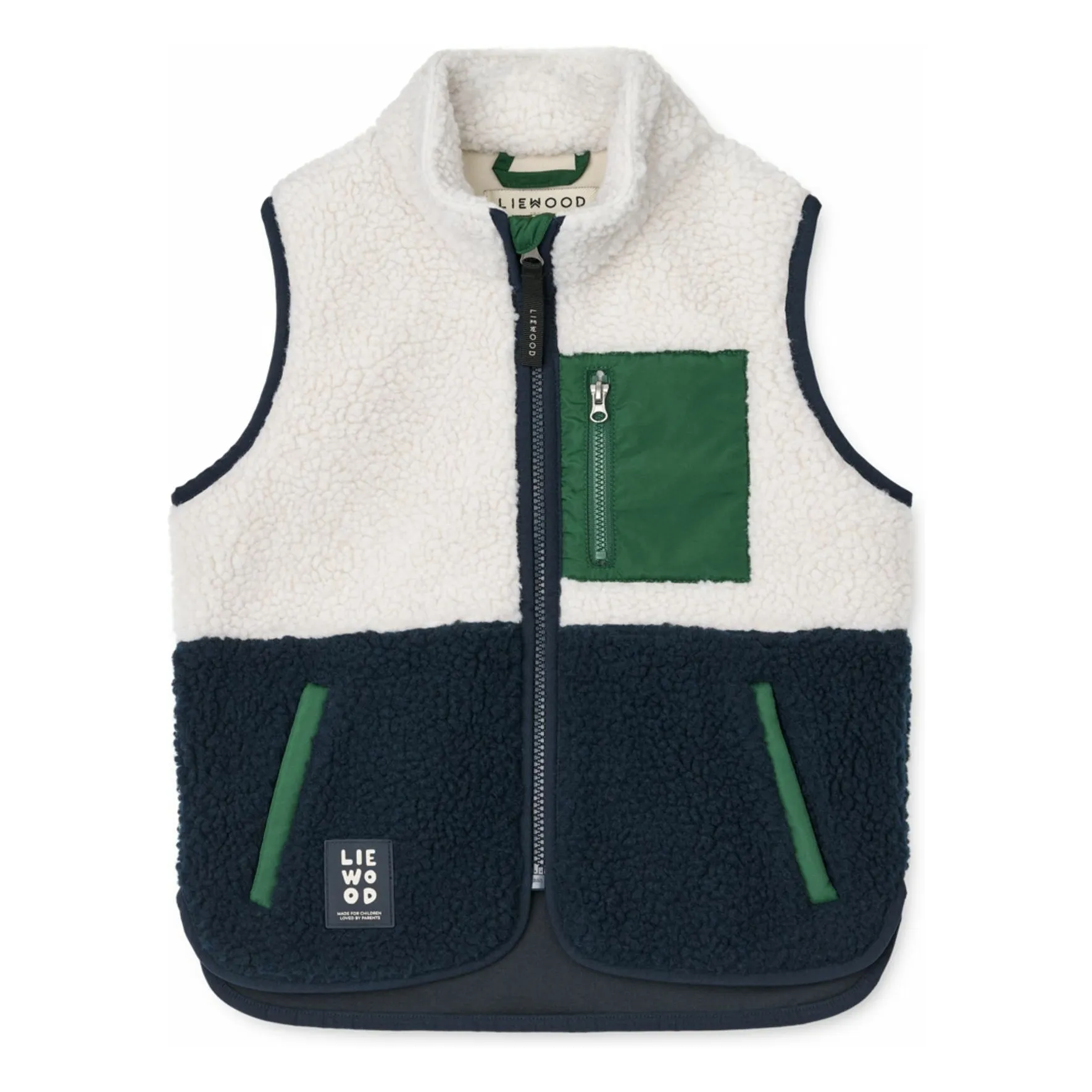 Liewood Navy Blue Vada Sleeveless Sherpa Jacket