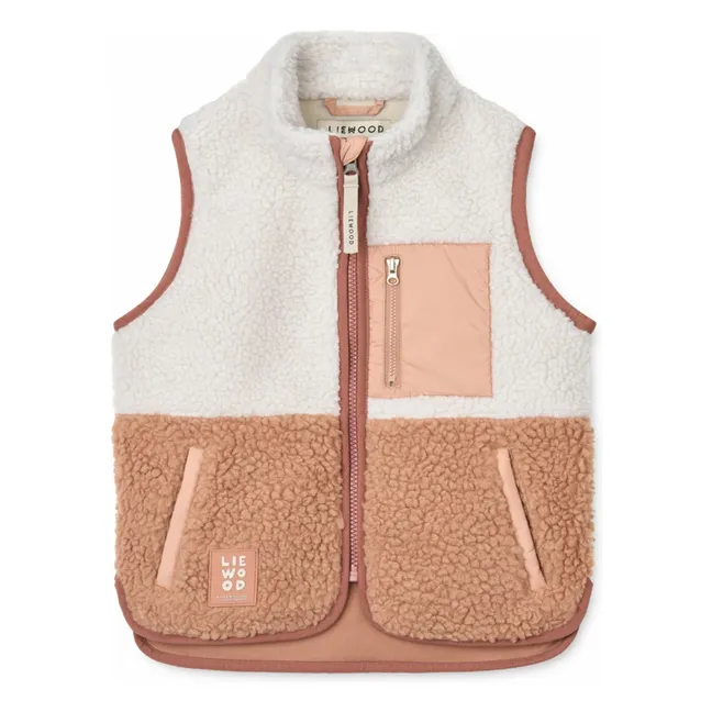Veste Sans Manches Façon Sherpa Vada | Rose