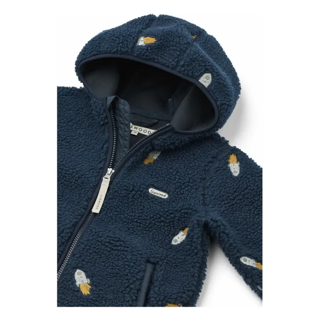 Mara Sherpa Fake Jacke | Dunkelblau
