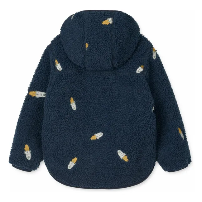 Mara Sherpa Fake Jacke | Dunkelblau