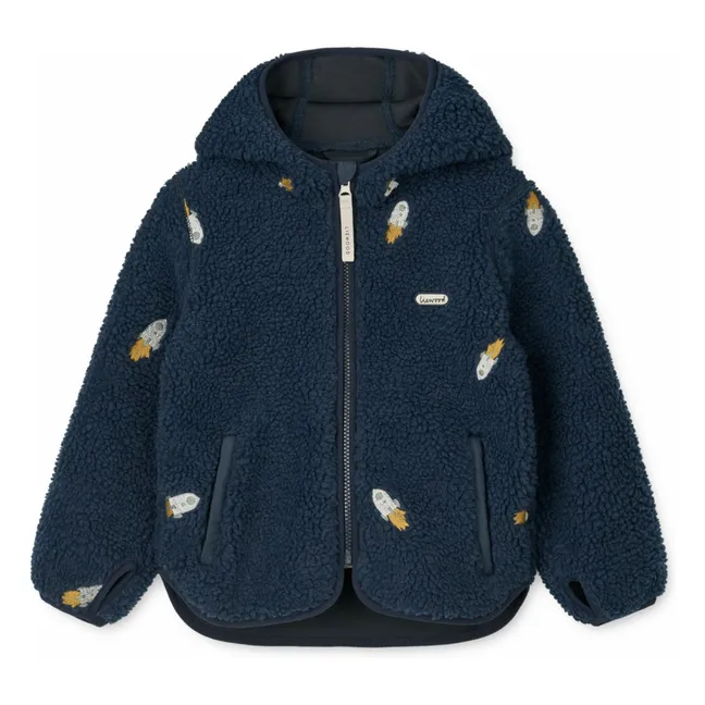 Mara Sherpa Fake Jacke | Dunkelblau