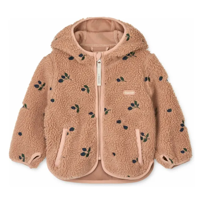 Mara Ears Sherpa Hooded Jacket | Dusty Pink