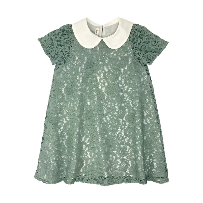 Lace dress | Green clay