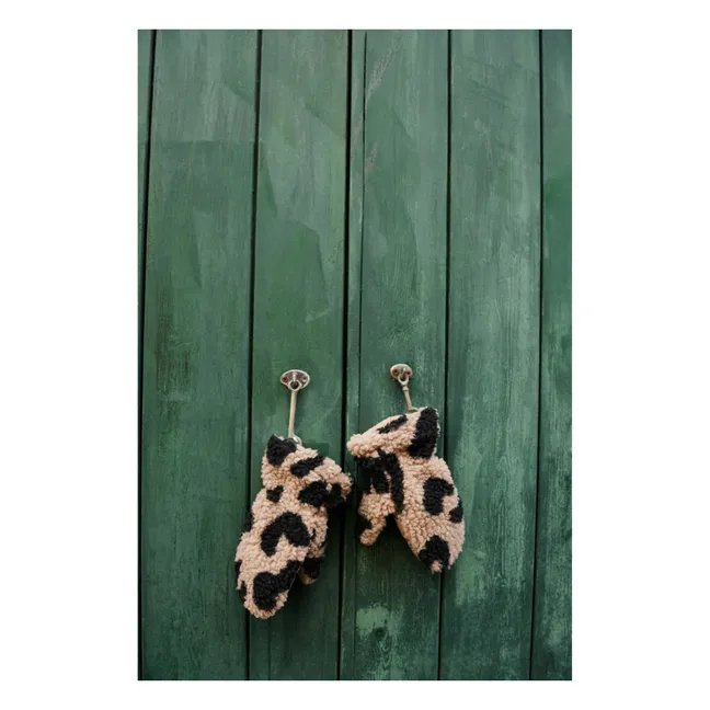 Fäustlinge Grethe Sherpa | Leopard